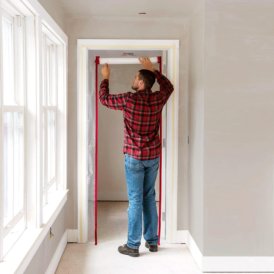Zipwall ZDC ZipDoor Türen-Set für Staubkontrolle, weiss, ZDS Kit für Standard-Türen, Kit für Standar