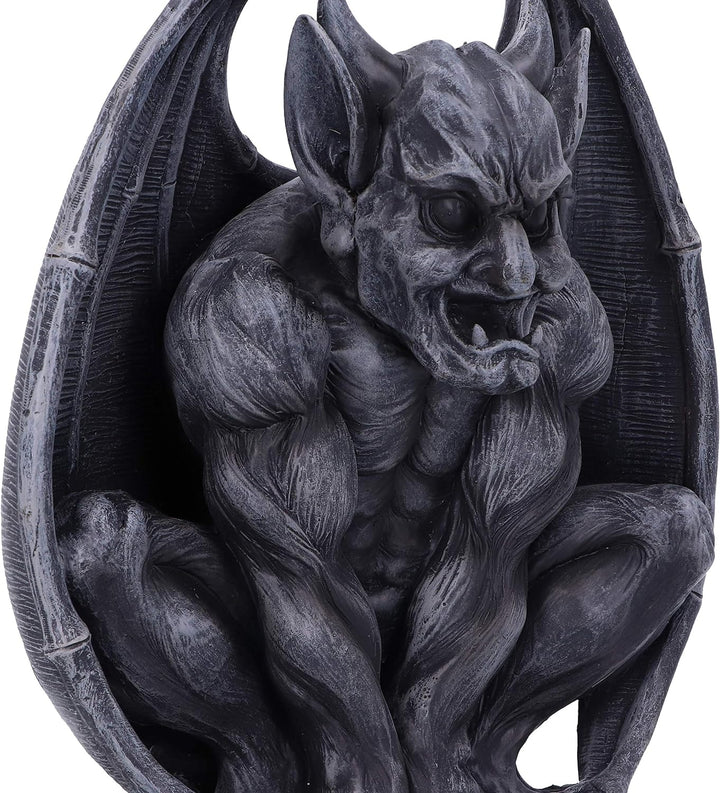 Nemesis Now Dark Black Grotesque Figurine Adalward Dekofigur, groteske Gargoyle, Dunkelschwarz, Schw