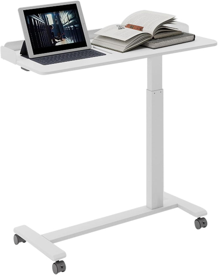 PUNCIA 90 x 40 cm Überbett-Tisch Stehpult höhenverstellbar mit Rollen