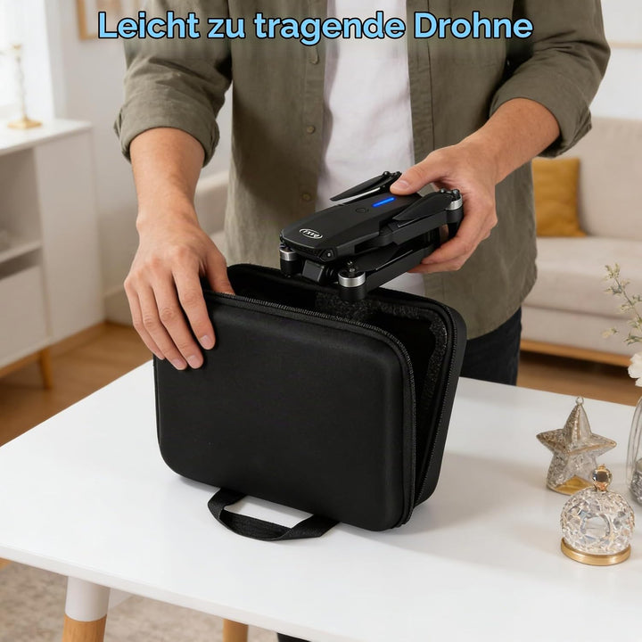 Drohne mit Kamera 1080P HD für Kinder, WiFi FPV Drone für Anfänger, RC Quadcopter mit 2 Akku, Schwer