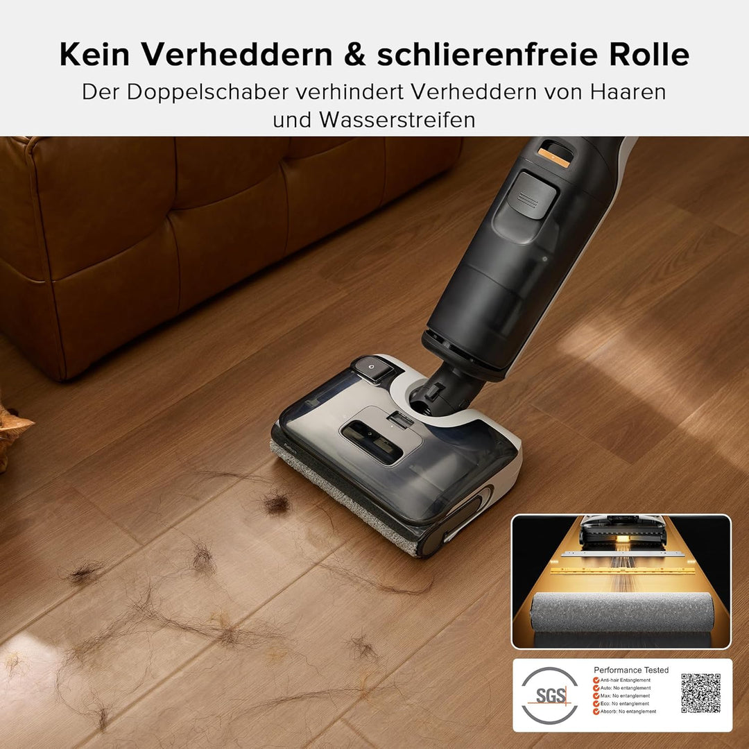 roborock F25 Serie Akku-Nass-Trockensauger, kabelloser Saugwischer mit 20.000 Pa, 90°C Heisslufttroc