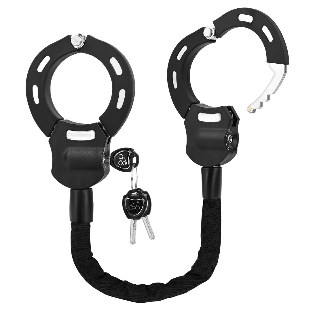 GuKKK E Scooter Schloss,Handschellenschloss mit Schlüssel, Fahrradschloss für E Scooter mit Gummi-Lo