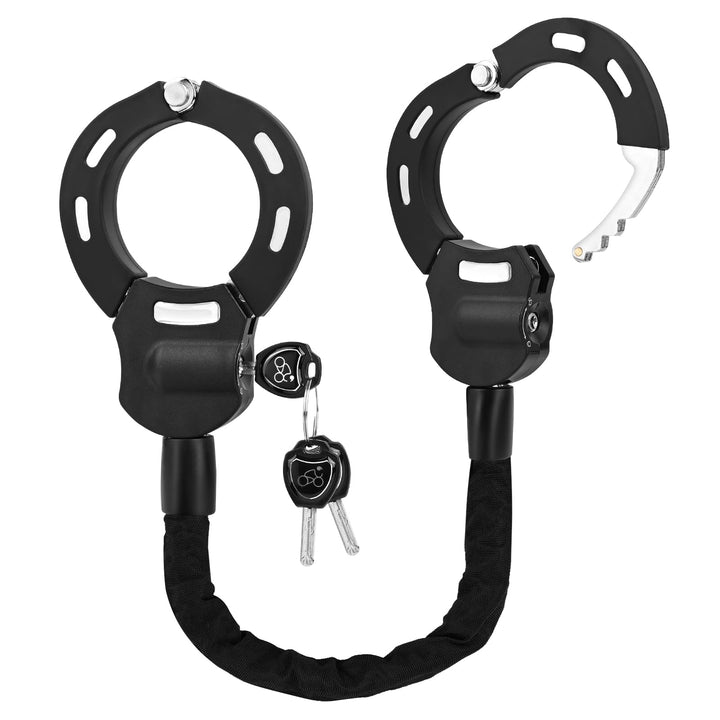 GuKKK E Scooter Schloss,Handschellenschloss mit Schlüssel, Fahrradschloss für E Scooter mit Gummi-Lo