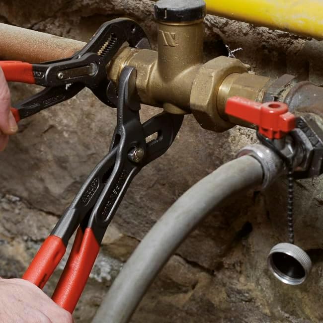 KNIPEX Cobra, Wasserpumpenzange | Rohrzange, gross, Chrom-Vanadium, atramentiert, 300 mm, 87 01 300