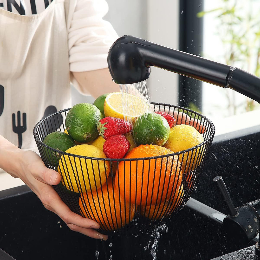 HOMQUEN Obstkorb, Obstschale, Obstkorb Aus Metalldraht Für Die Küche, Obstschale Für Küchentheke, Ko