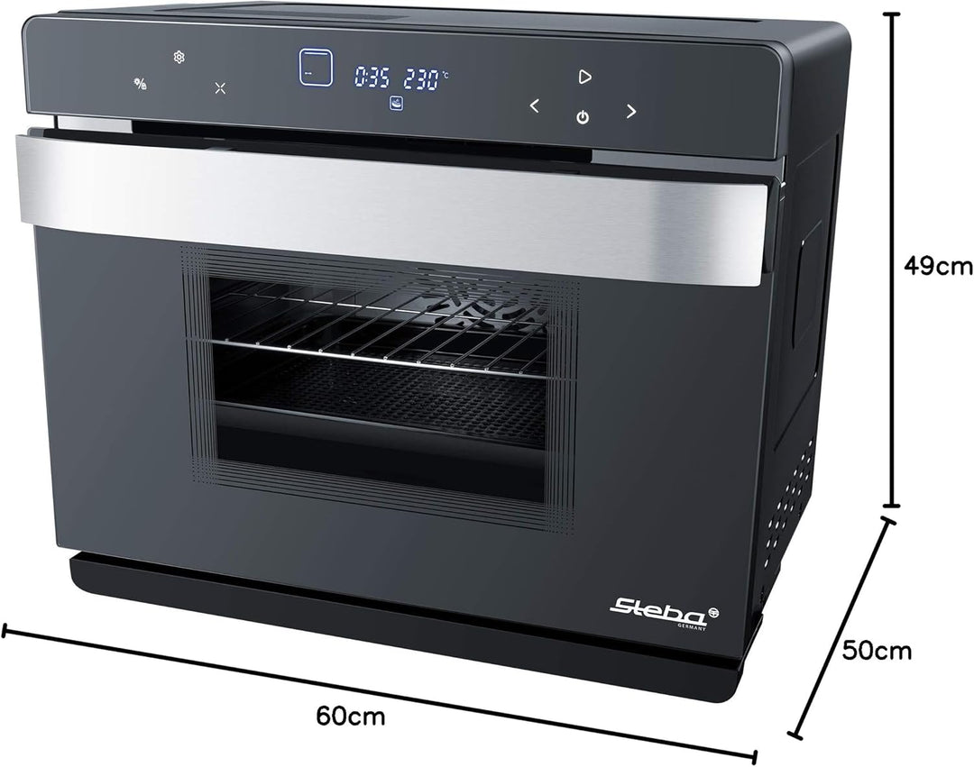 Steba Multifunktions-Dampfbackofen DG 30, Backofen mit Hei?dampf zum schonenden Schnellgaren, Wirksa