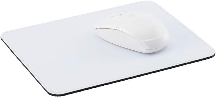 Hama Mauspad (22 x 18 cm, Office Mousepad in Lederoptik, optimale Gleitfähigkeit, rutschfeste Unters