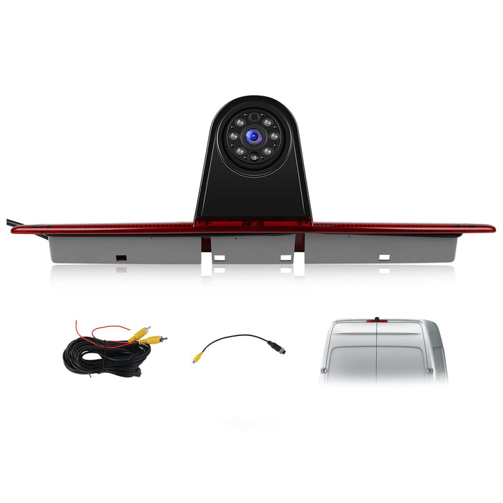 CAMECHO Bremsleuchte Rückfahrkamera HD Nachtsicht IP67 Wasserdichter Kamera für Benz Sprinter 2006-2