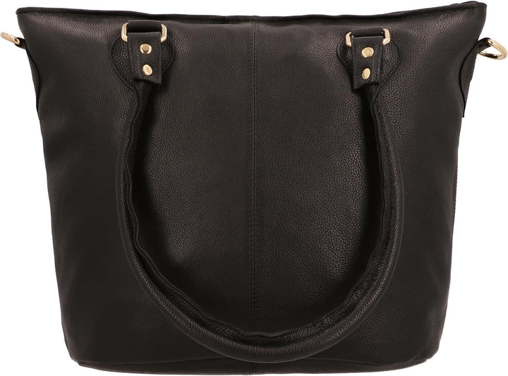Gusti Shopper Leder - Therese Handtasche Damen Umhängetasche Vintage mit Reissverschluss Shopper Led