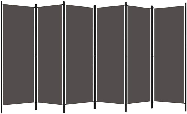 Tidyard 6tlg Raumteiler Trennwand Paravent Wand Anthrazit 300x180 cm