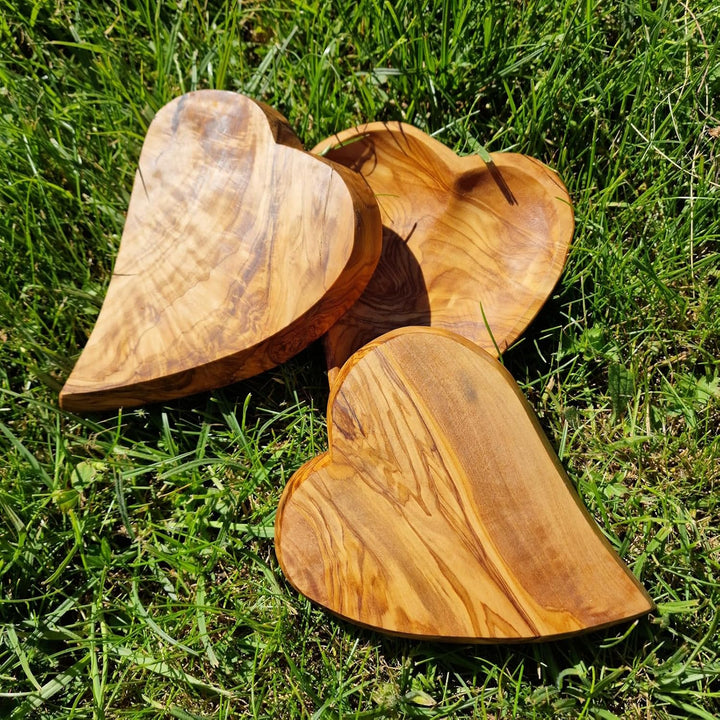 Budawi® Olivenholzschale Herz 16cm Schale Dekoschale Herzschale Olivenholz Ablage