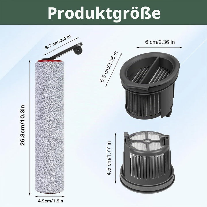 7 Stück Ersatzwalze Filter Set für Dreame H14 Pro H14 Dual H14 Nass- und Trockensauger H14 AE Ersatz