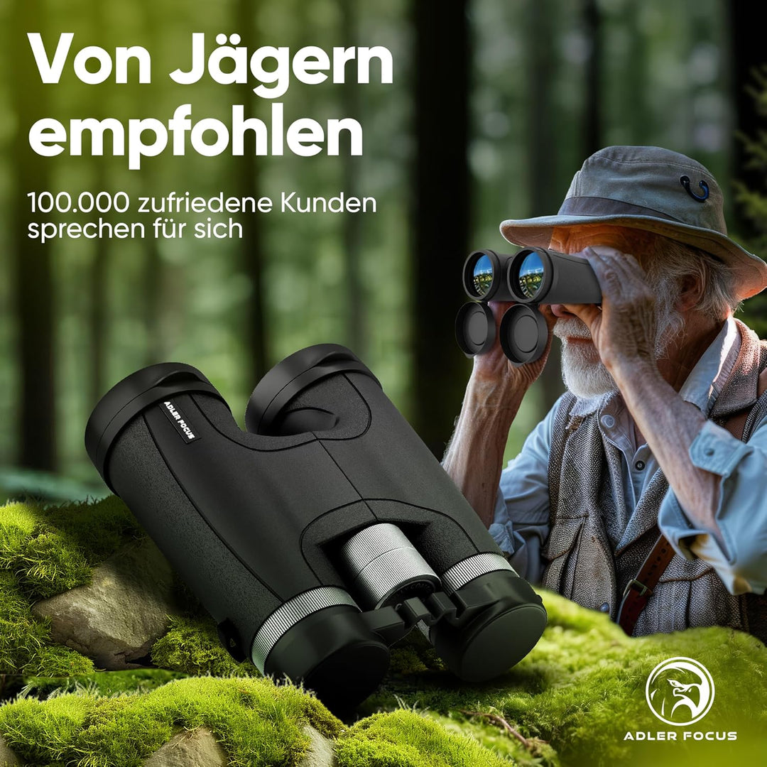 Adler Focus 10x42 Nitro, Magnesium Fernglas mit Nitrogenfüllung, wasserdicht, Fernglas für Erwachsen