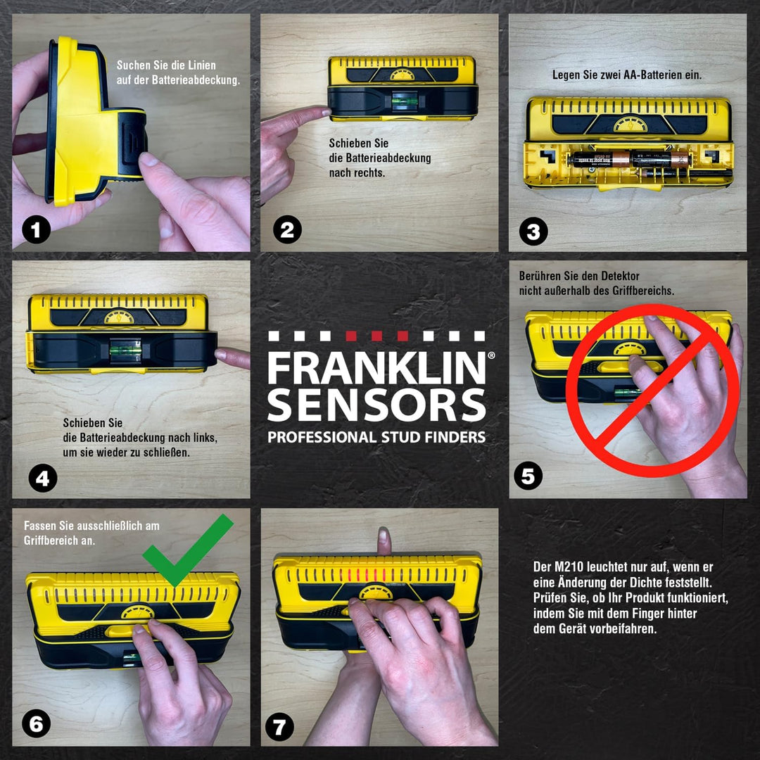 Franklin Sensors ProSensor M210 Professioneller Balkenfinder mit 13-Sensoren für höchste Genauigkeit