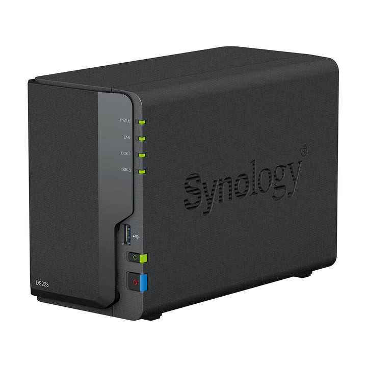 Synology DS223 2-Bay Diskstation NAS (Realtek RTD1619B Quad-Core 2GB Ram 1xRJ-45 1GbE LAN-Port) 8TB