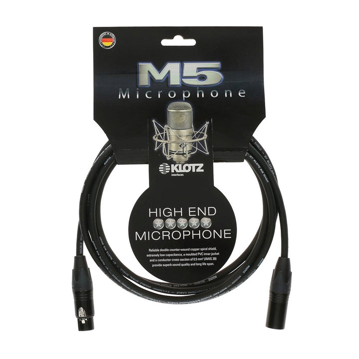 Klotz M5FM10 M5 XLR Mikrofonkabel, Stecker auf Buchse, 10 m, 10 m