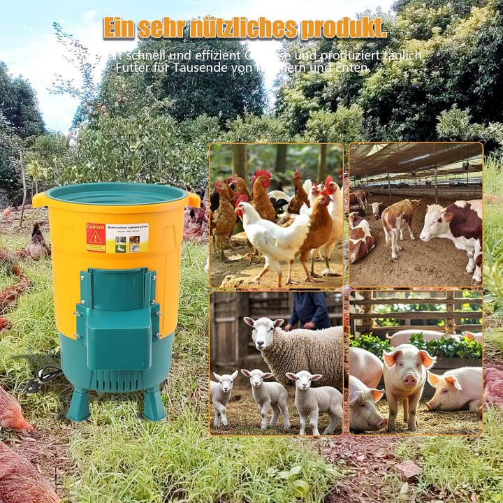 550W Elektrische Futterhäcksler Gemüseschneider, 220V Grünfutterschneider Grasschneider, Grünfutter,