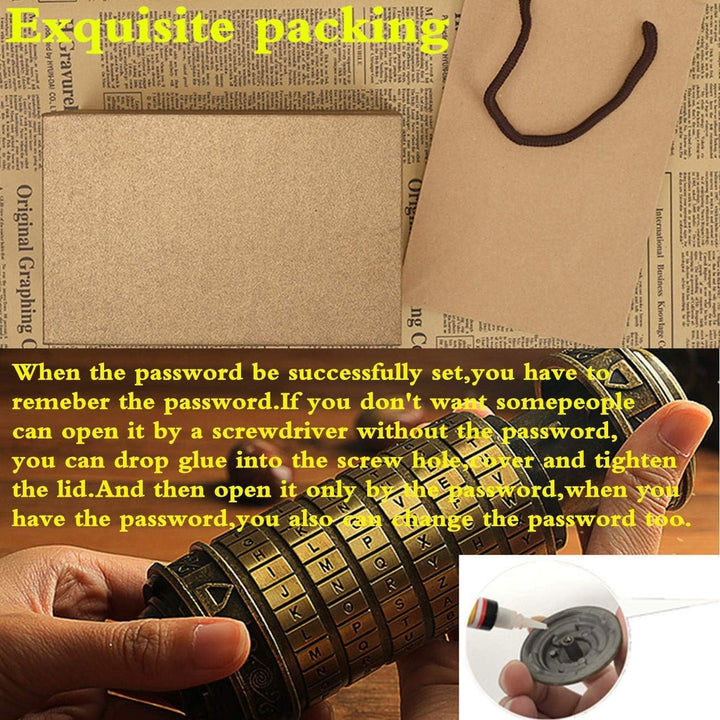 Da Vinci Code Mini Cryptex Rätsel und Puzzle für Weihnachten, Valentinstag und Geburtstag Freunde un