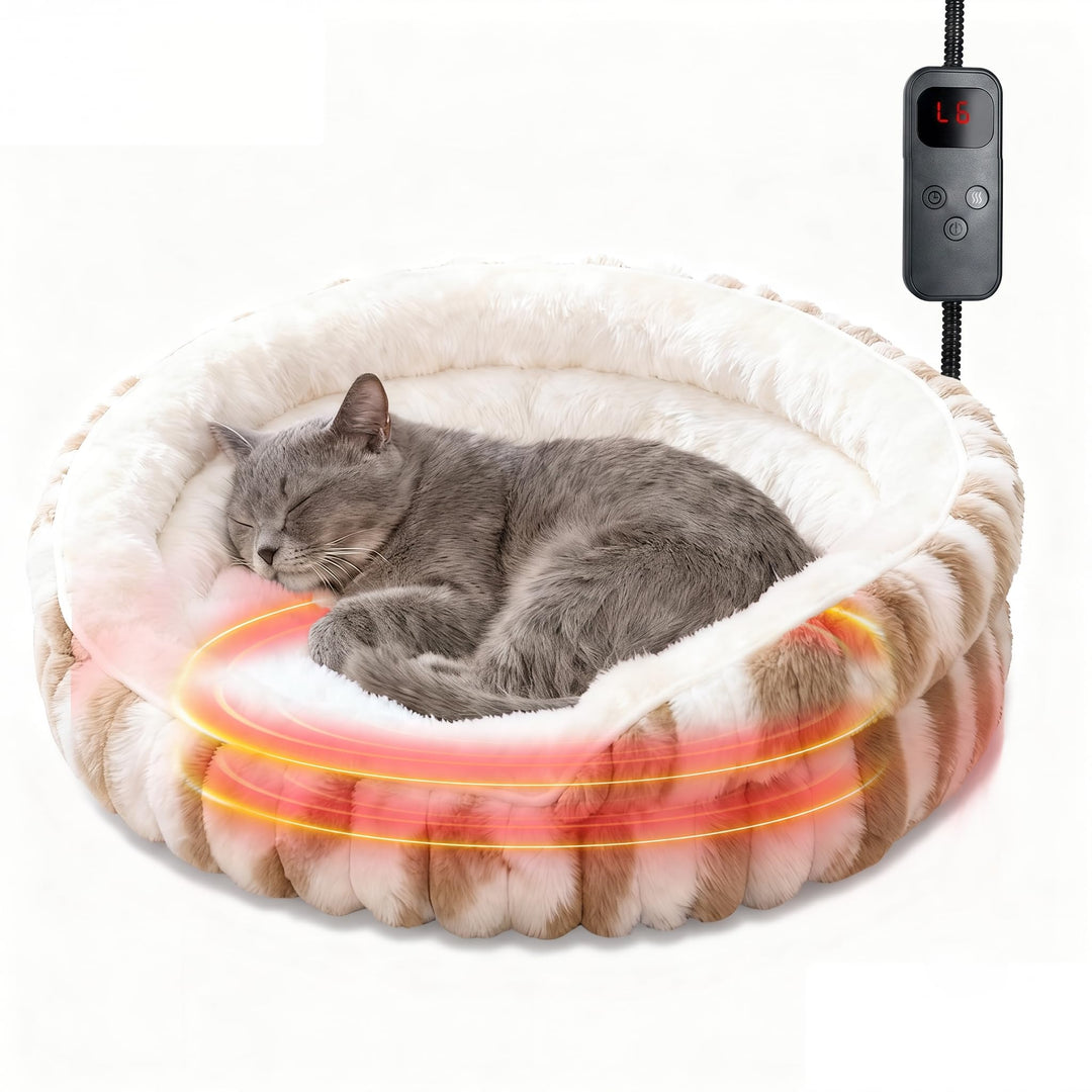 Beheiztes Katzenbett, Elektrisches Waschbares Haustierbett Für Katzen &amp; Kleine Hunde, Bissfest, Wass