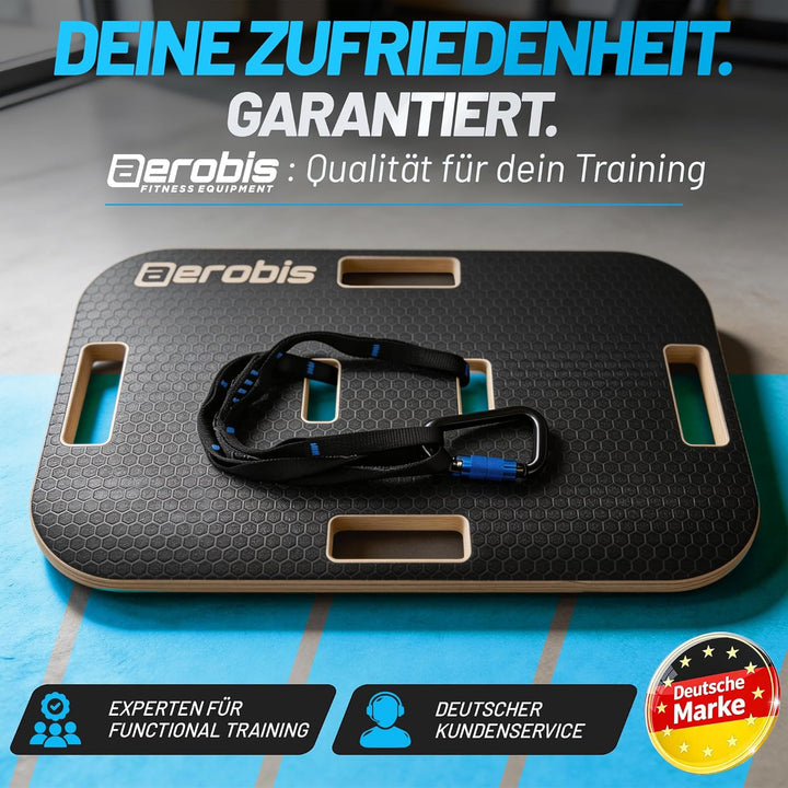 aerobis® Base Board – Trainingsplattform aus Holz für Widerstandstraining – Rutschfeste Fitness-Plat