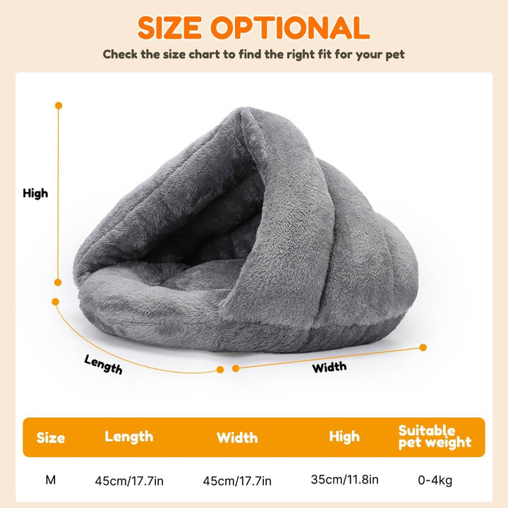 SUOXU Katzenbett, maschinenwaschbar, warmer Fleece-Schlafsack, kleines Haustierbett, für Welpen, Kät
