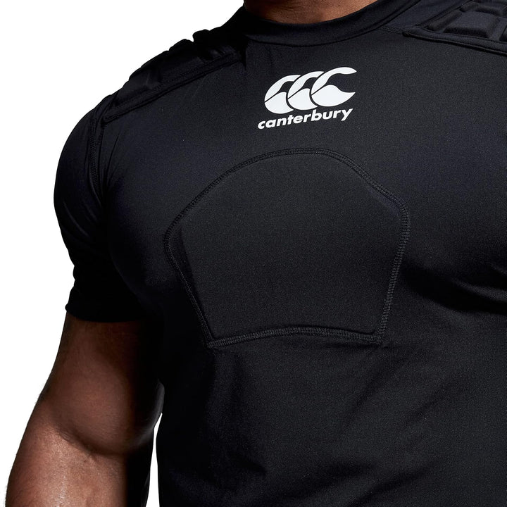 Canterbury CCC-Schutz Rugby-Schutzweste XXL Schwarz/Weiss/Silber, XXL Schwarz/Weiss/Silber