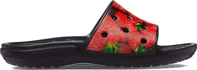 Crocs Klassische Sandalen mit zwei Riemen f r Erwachsene, Rot/Schwarz, 43/44 EU