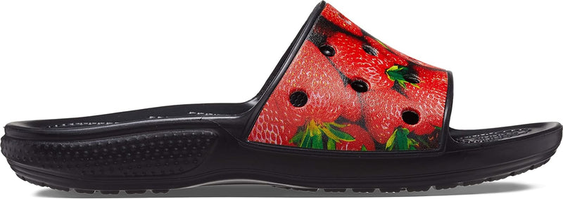 Crocs Klassische Sandalen mit zwei Riemen f r Erwachsene, Rot/Schwarz, 43/44 EU