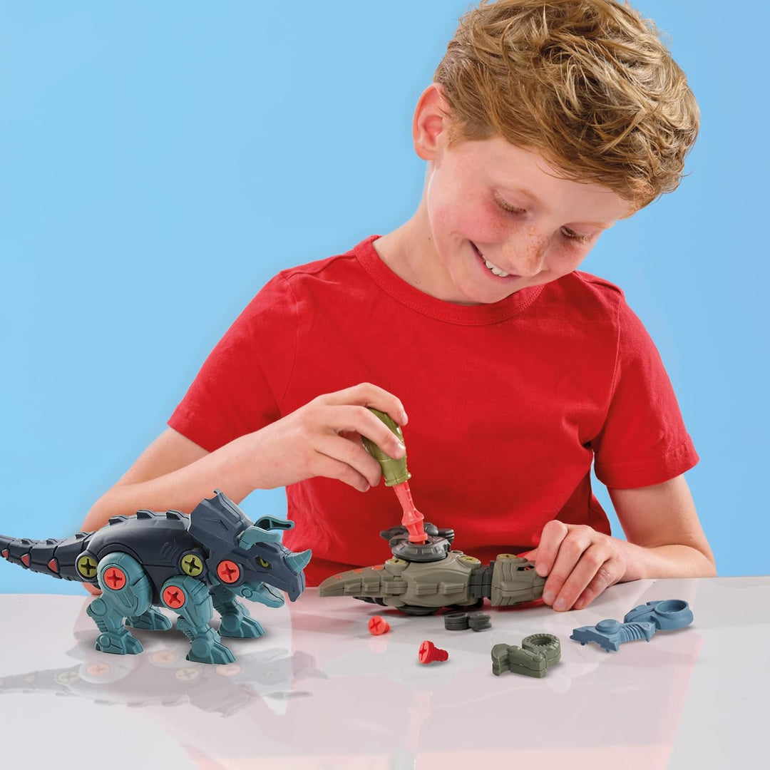 SES Creative 14291 Dino-Schraubkonstruktionen - Kreatives Bauset für Kinder ab 5 Jahren - Baue einen