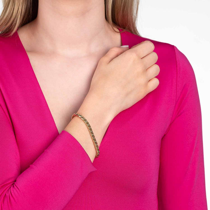 Leonardo Damen-Armband Edelstahl 32025289 gold, gold