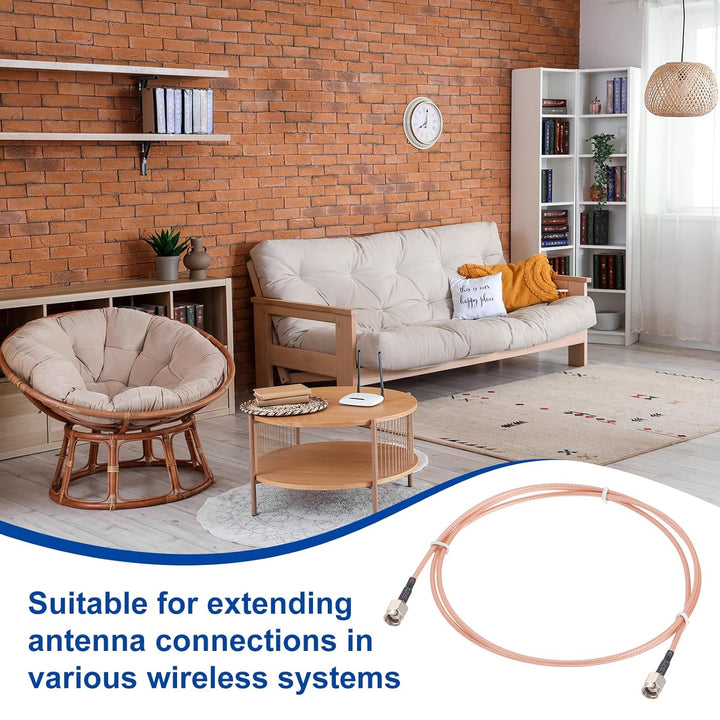 QUARKZMAN SMA Antennenverlängerungskabel, 5M/16,4ft SMA-Stecker Innenloch auf Stecker Innenloch RG31