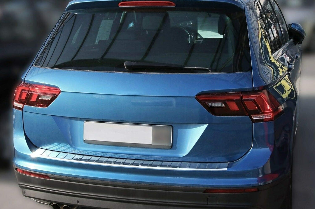 Ladekantenschutz Edelstahl CHROM kompatibel für VW TIGUAN II und ALLSPACE | ab 2016 | | mit Abkantun
