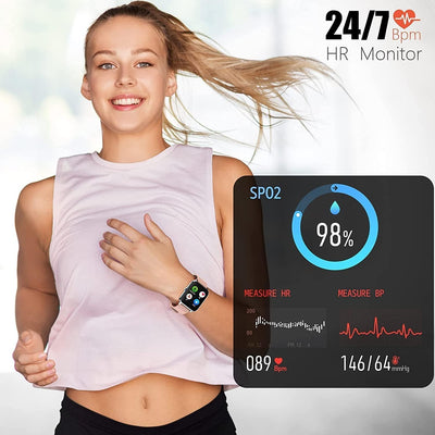 IDEALROYAL Smartwatch,Fitness Tracker 1,4 Zoll Armbanduhr Wasserdicht IP67 mit Pulsmesser,Schlafmoni