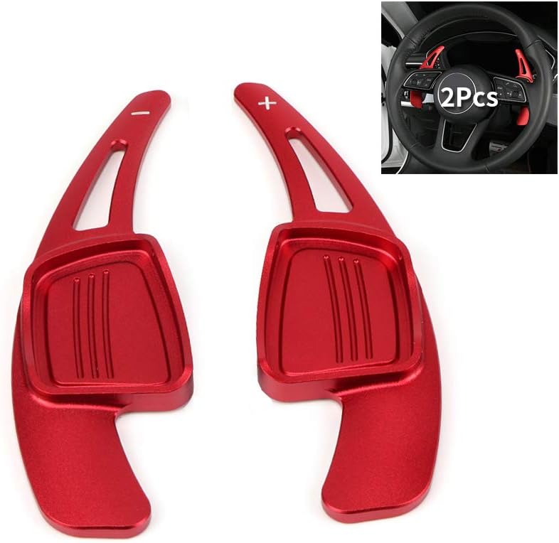 HIBEYO Auto Schaltwippen, 2 Stücke Lenkrad Schaltpaddel Verlängerung Schaltwippen für Audi A1 A3 A4L