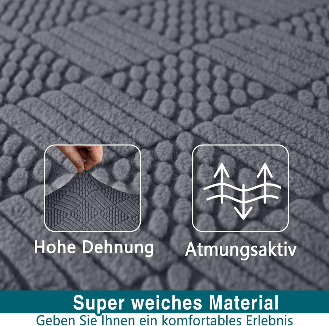 Granbest Stilvolle Rhombus Dicker Sesselbezug Hoher Stretch Stuhlüberzug 1-Sitzer Couchbezug für Kin