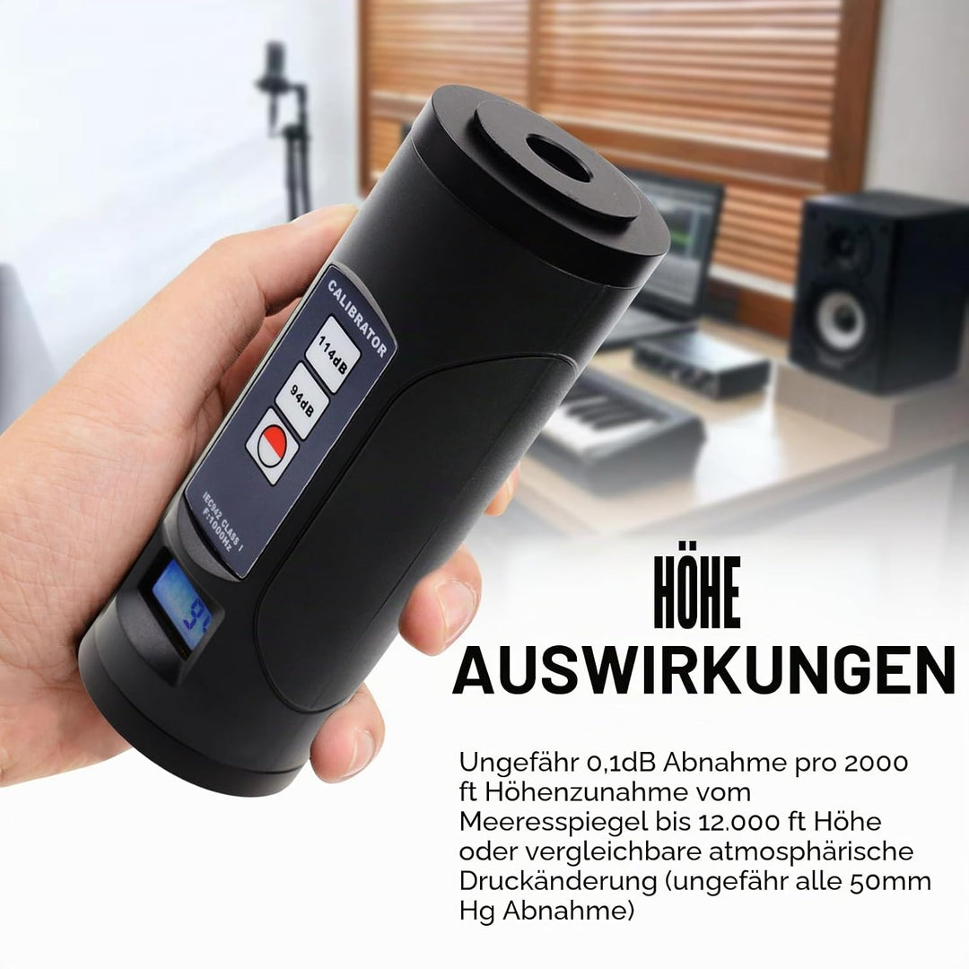 Digital Sound Level Meter Kalibrator 94db &amp; 114db Für 1/2" Und 1" Zoll Mikrofon Geräusche Decibel Ka