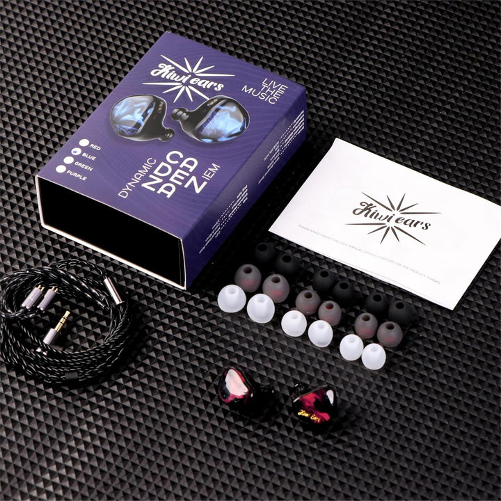LINSOUL Kiwi Ears Cadenza 10mm Beryllium Dynamic Driver IEM 3D Printed with Detachable Interchangeab