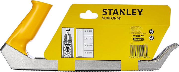 Stanley Surform Standardhobel (315 mm Länge, 255 mm Klingenlänge, fester Kunststoff-Handgriff, zum H