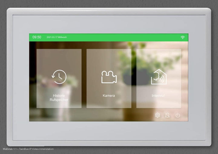 Schneider Electric Ritto Video-Gegensprechanlage Innenstation, TwinBus IP mit App, Weiss, Artikelnum