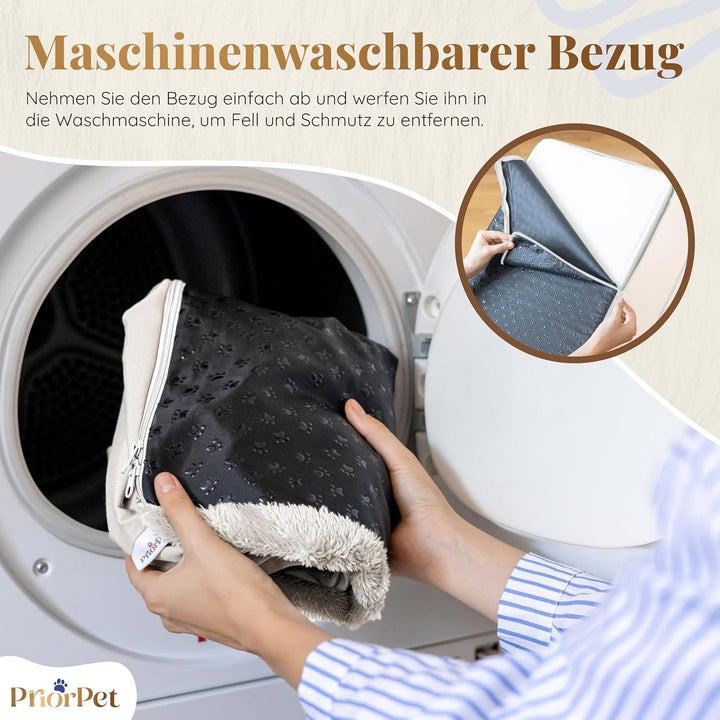 Hundetreppe für Bett - 4 Stufen Hunderampe 58cm hoch - Schaumstoff Hundetreppe für kleine Hunde - Si
