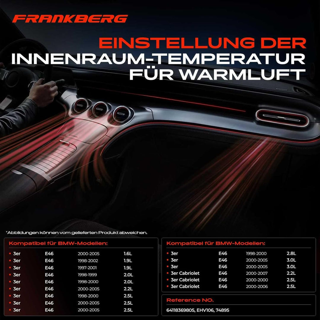 Frankberg Kühlmittelregelventil für 3er Cabriolet Coupe Touring E46 5er Touring E39 X3 E83 1.6L 1.9L