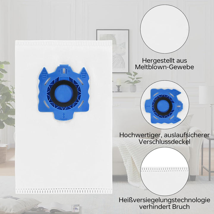 14 Staubsaugerbeutel mit 8 Filter Kompatibel mit Miele GN Serie S2 S4 S5 S6 S8, Complete C2/C3, Clas
