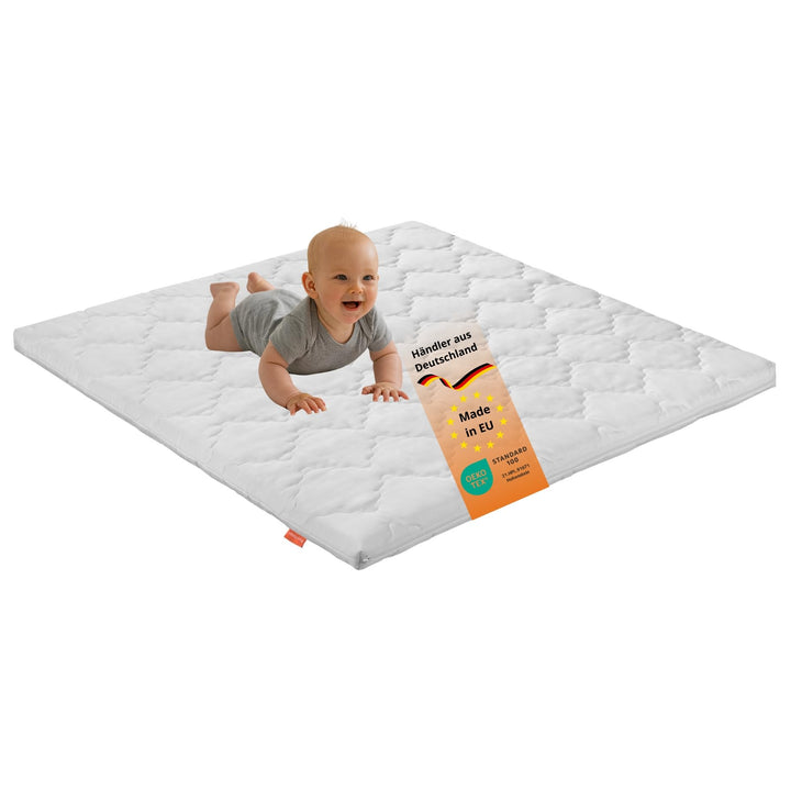 sleepling Laufgittermatratze, Babymatratze Laufstall, Made in EU,100, Bezug waschbar 60 Grad