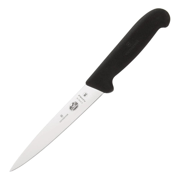 Victorinox, coltello per sfilettare Fibrox,lama flessibile da 16 cm, lavabile in lavastoviglie, nero