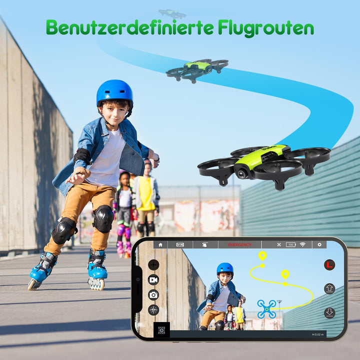 Loolinn | Drohne mit Kamera als Geschenk für Kinder - Mini Drohne Ferngesteuert mit Video & Fotos /