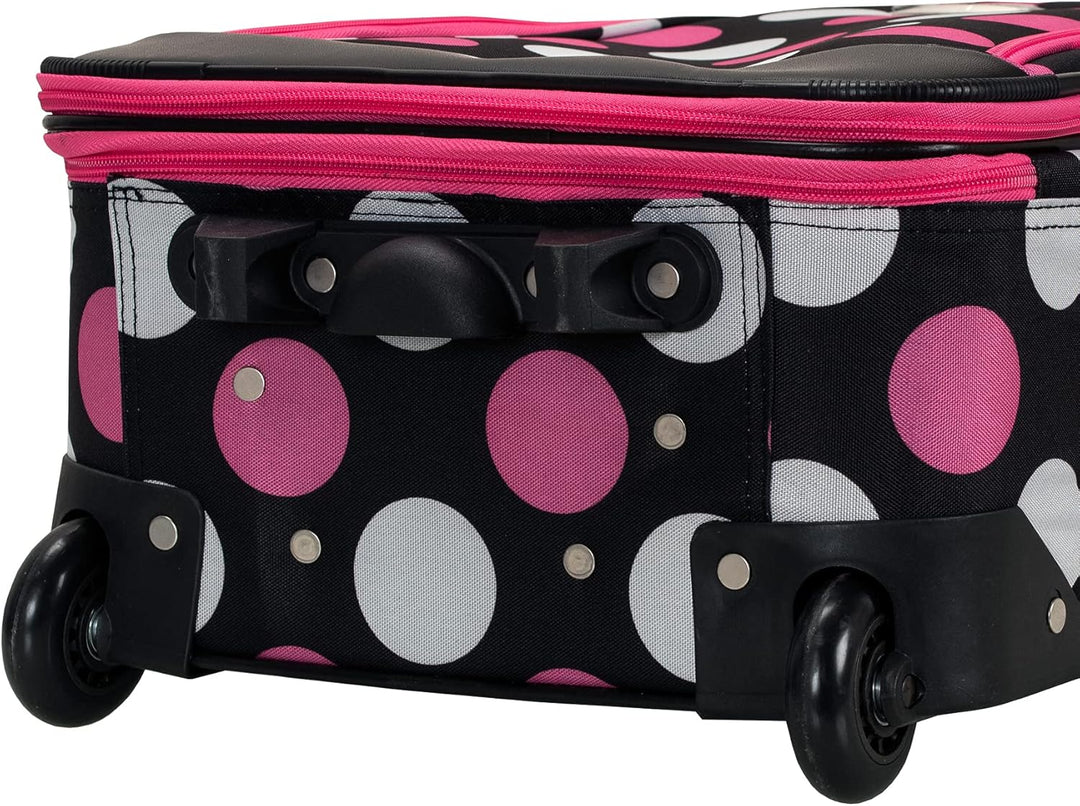 Rockland Escape Softside Gepäck-Set, 4-teilig, Mehrfarbig/Pink Dot, 4-Piece Set (14/19/24/28), Escap