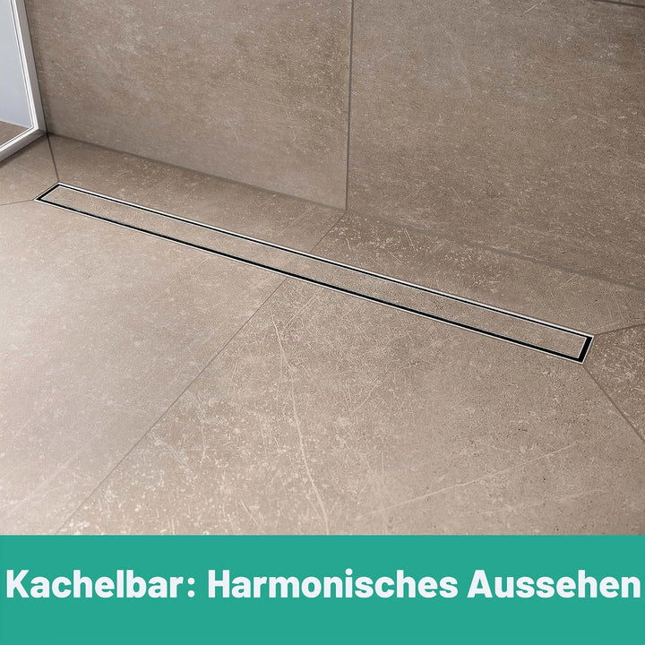 hansgrohe 56169000 RainDrain Compact Duschrinne 900 befliesbar für Flache Installation Komplettset D