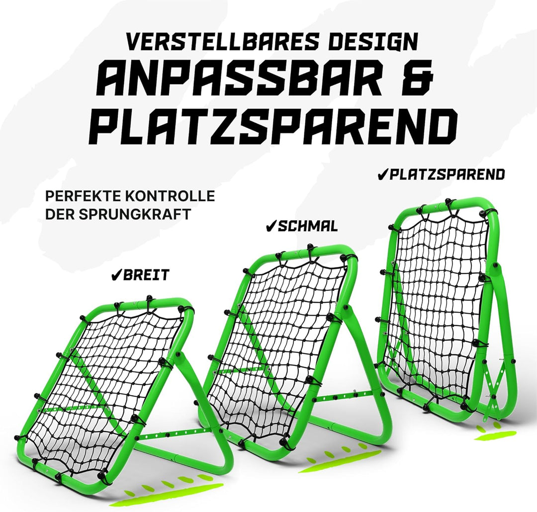 BENTSON Rebounder für Fussball Kinder und Profis I Inkl. Ersatznetz I Robuster Rahmen I Auch für Han