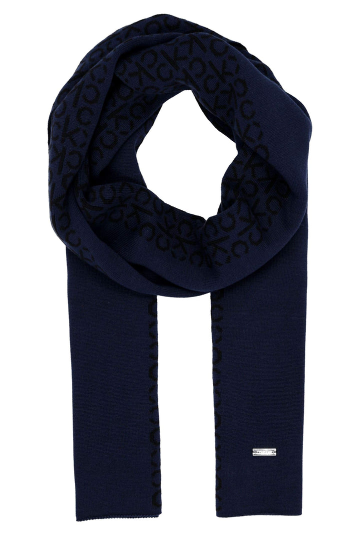 Calvin Klein Herren Schal INDUSTRIAL MONO KNITTED SCARF M Einheitsgrösse Blau (Blue Bai), Einheitsgr