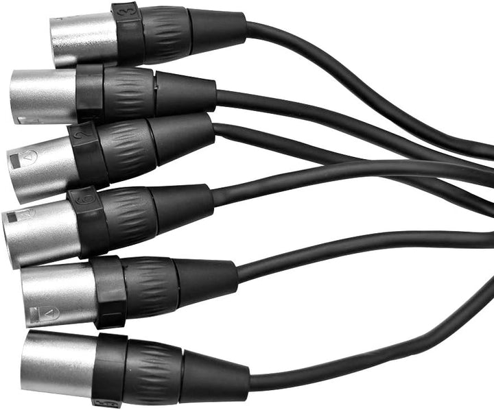 Seismic Audio SACB-6x25 6-Kanal Low Profile XLR Send Sub Snake Kabel, 7,6 m 25 Foot - 6 Sends, 25 Fo